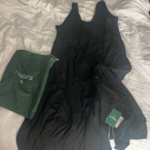 U Neck Backless Split Flowy Maxi Casual Tank Dress